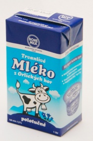 Mléko polotučné trvanlivé 500ml