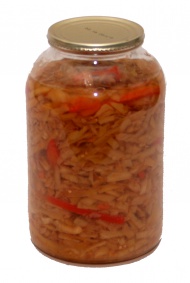 Paprika řezy ve slanokyselém nálevu S/4 1,7 kg